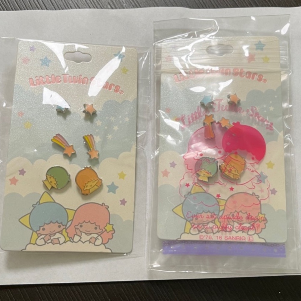 2 sets Little Twin Stars earrings